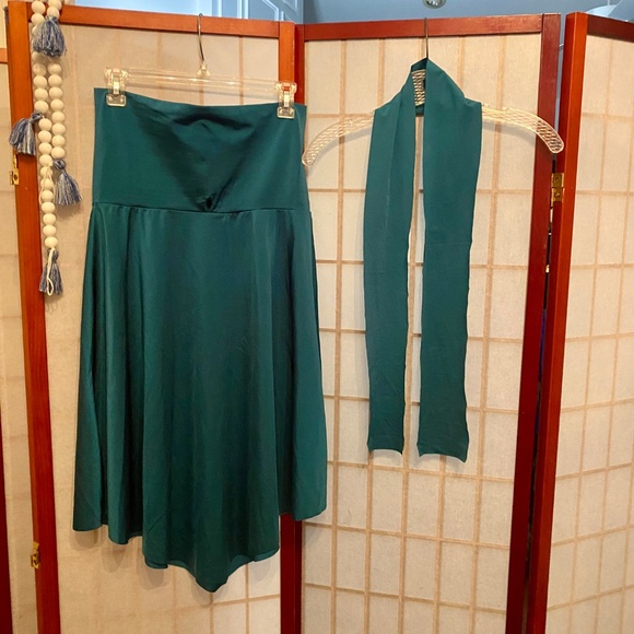 Venus 4 piece NWOT bikini skirt/dress set Teal sequin - Picture 15 of 16